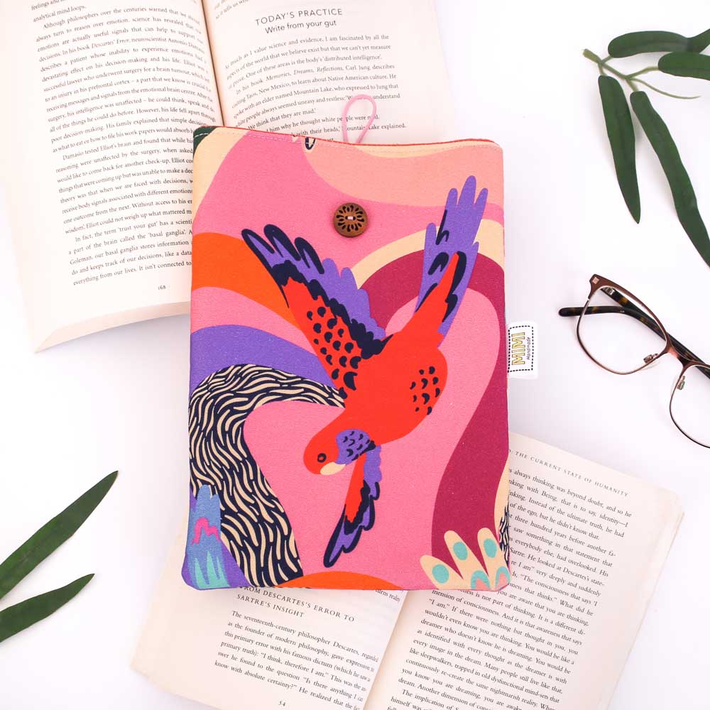 book-sleeve-colourful-parrot-ellie-whittaker-fabric-book-lovers-gifts