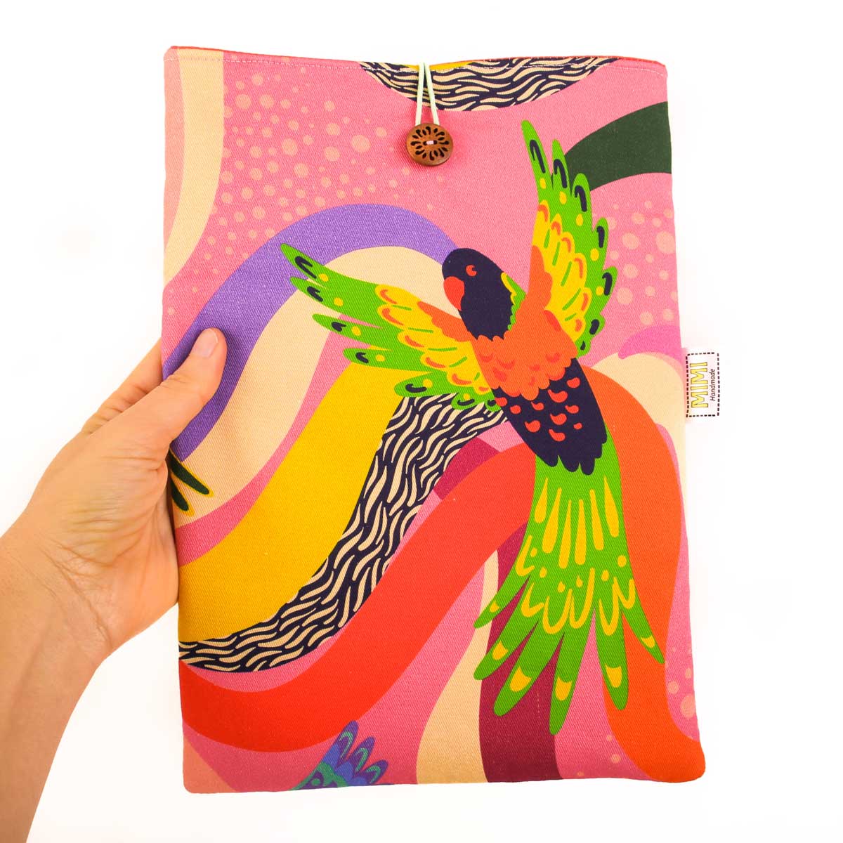 book-sleeve-colourful-parrot-gifts-for-book-lovers-mimi-handmade-australia