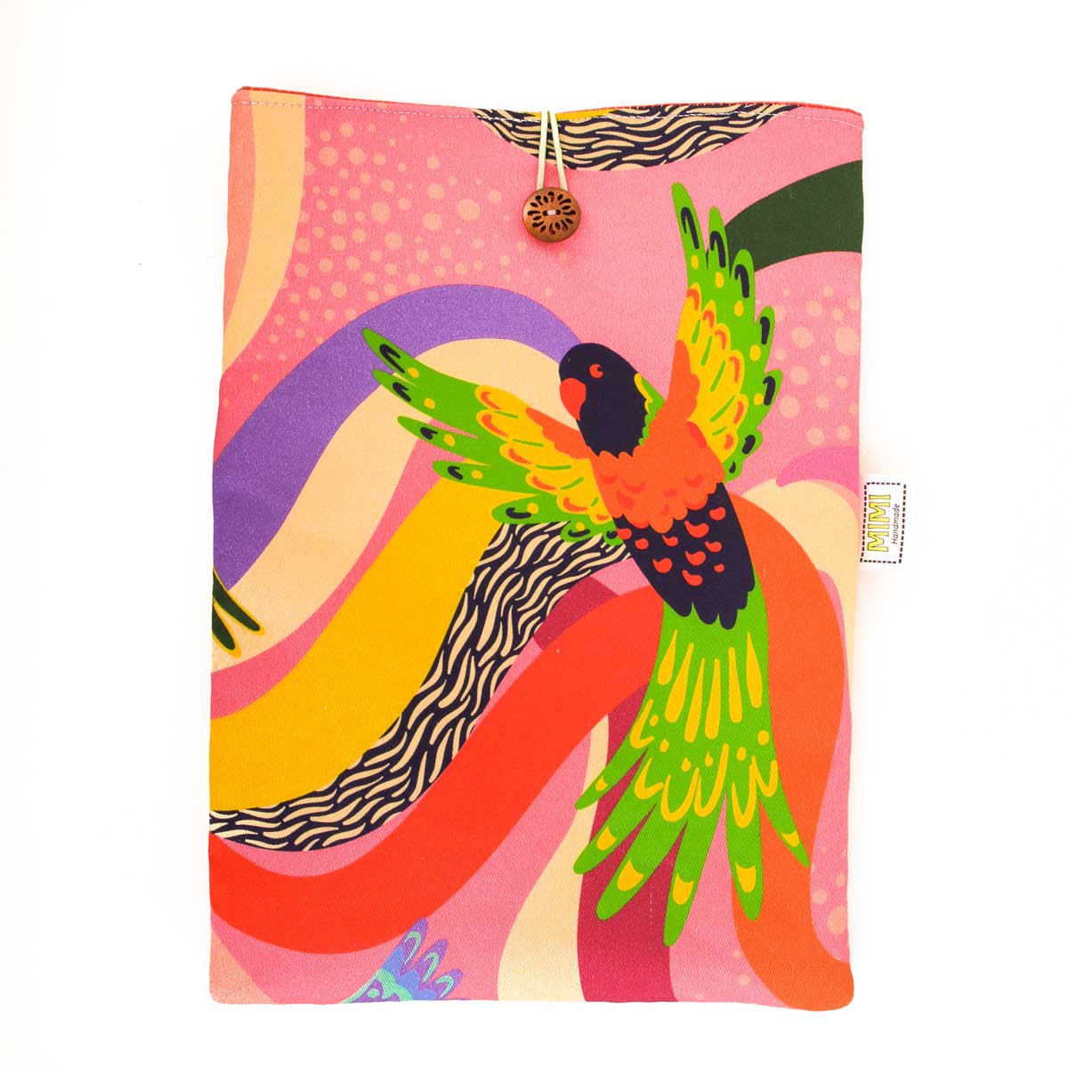 book-sleeve-green-parrot-ellie-whittaker-fabric