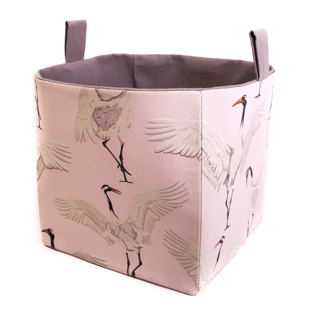 cube-storage-box-soft-pink-dancing-cranes-mimi-handmade-australia