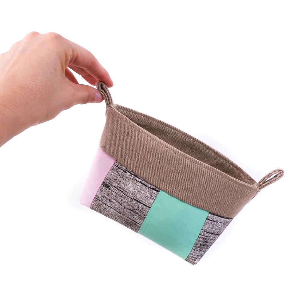 decorative-storage-basket-patchwork-ooak-fabric-scraps-coastal-homewares-mimi-handmade-australia