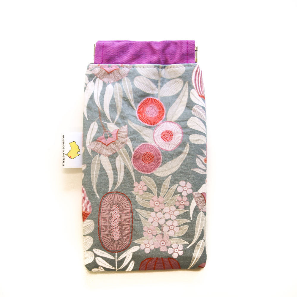 glasses-case-grey-native-flowers-australiana-fabric-mimi-handmade-australia