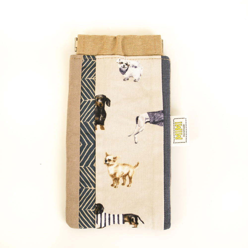 glasses-pouch-grey-dog-print-upcycled-fabric-mimi-handmade-australia