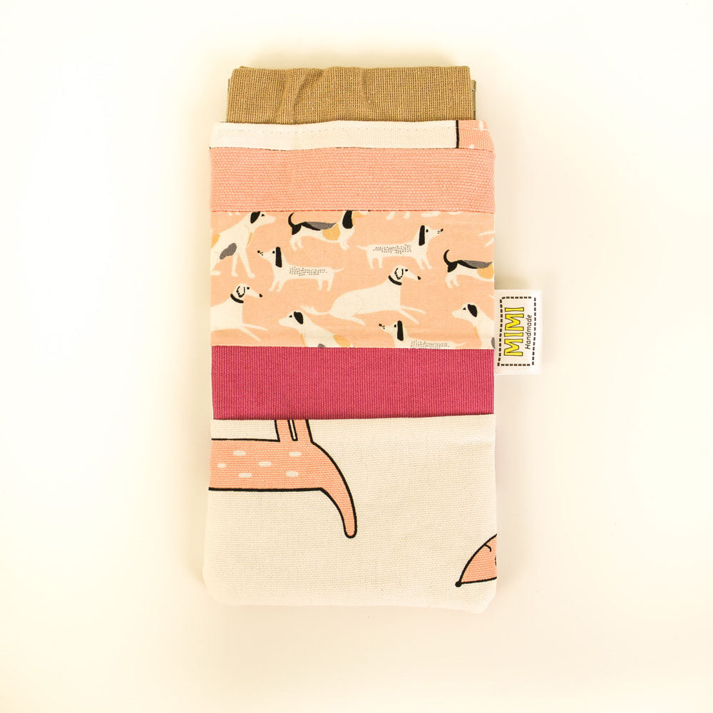 glasses-pouch-sausage-dog-pink-upcycled-fabric-mimi-handmade-australia