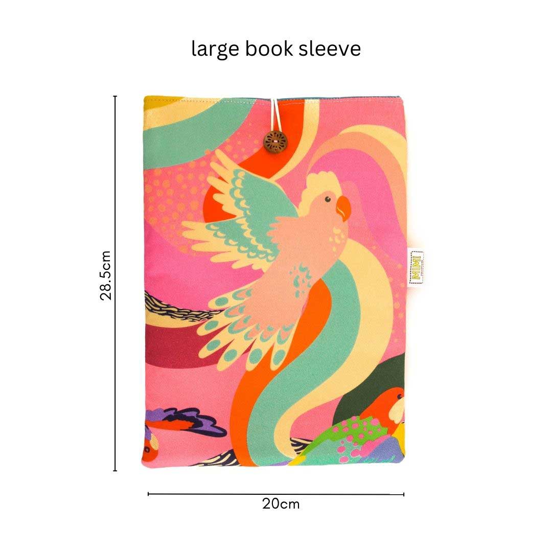 large-book-sleeve-padded-birds-bright-colours