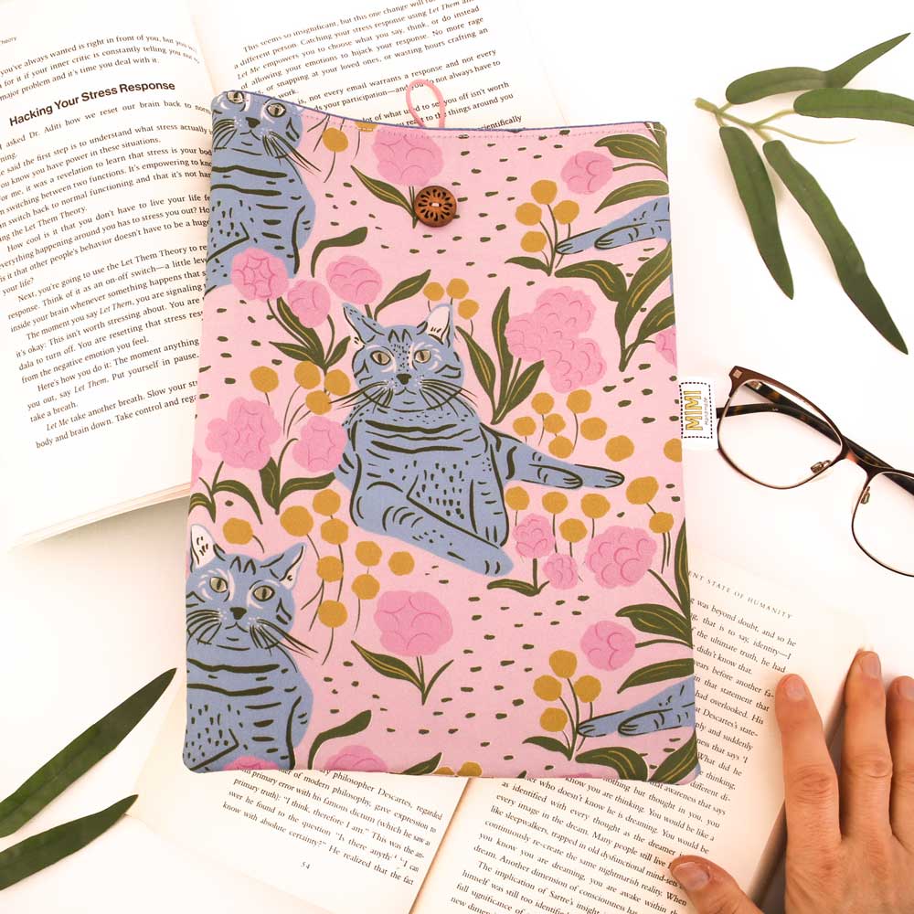 Buy Padded Book Sleeves With Button – Book & Kindle Cover – MIMI