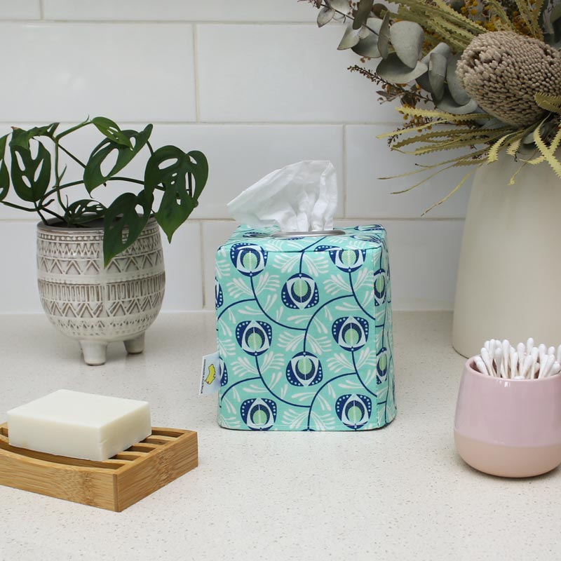square-tissue-box-cover-bathroom-mint-floral-art-decor-homewares-mimi-handmade-australia
