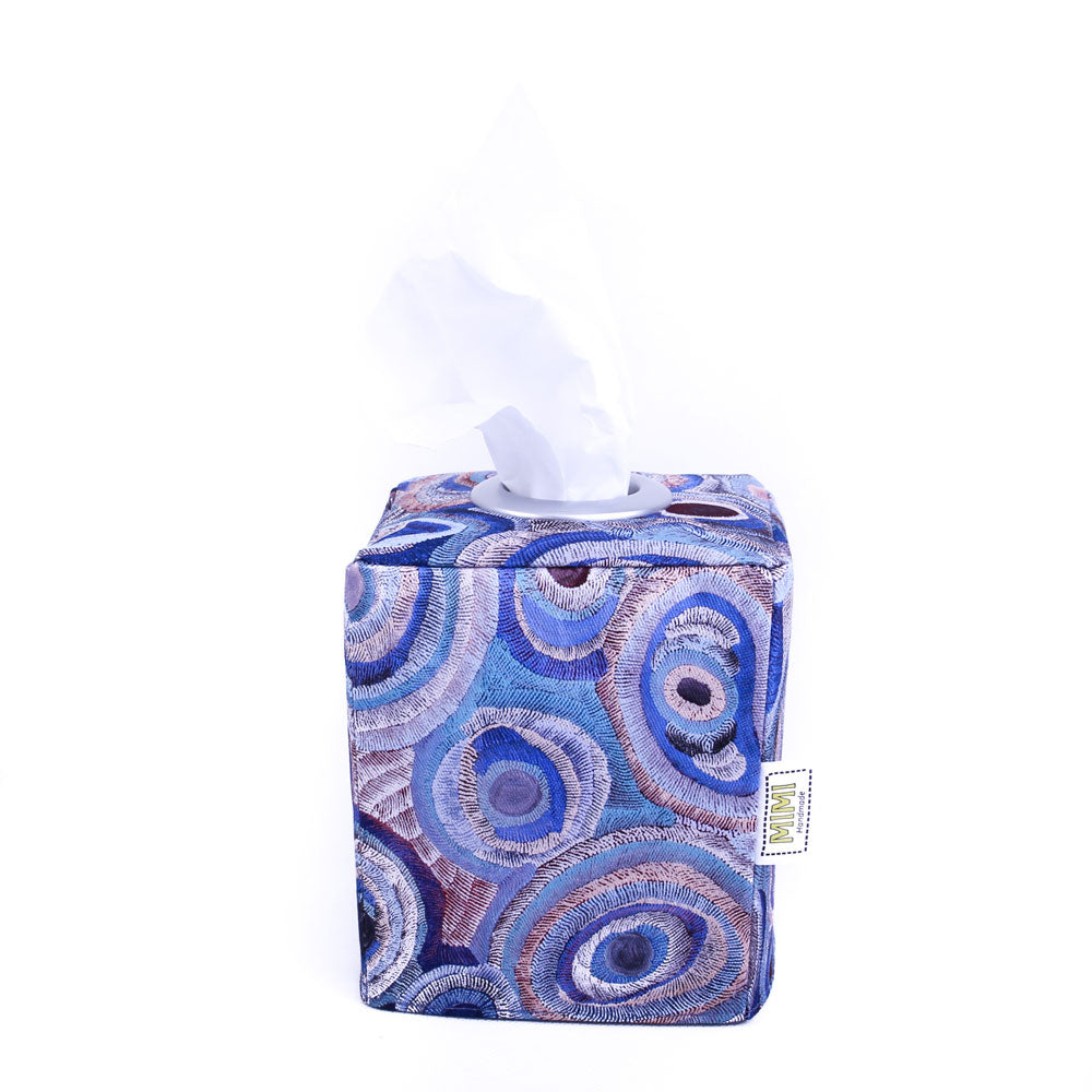 square-tissue-box-cover-blue-water-dreaming-aboriginal-art