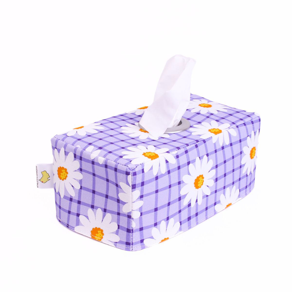 tissue-box-cover-check-daisy-purple-mimi-handmade-australia