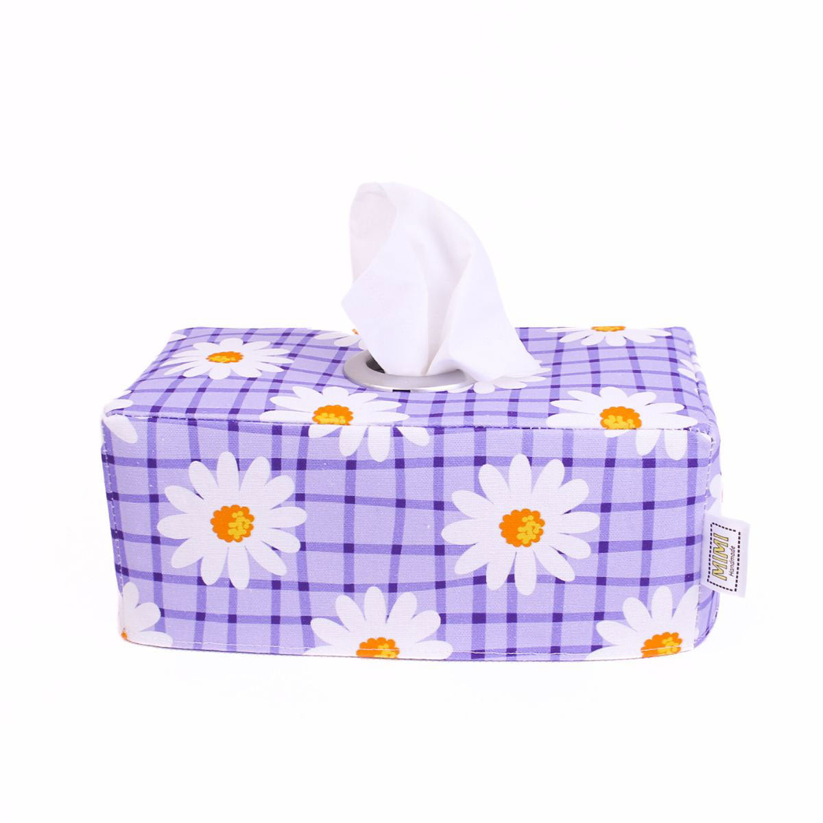 tissue-box-cover-check-daisy-purple-mimi-handmade