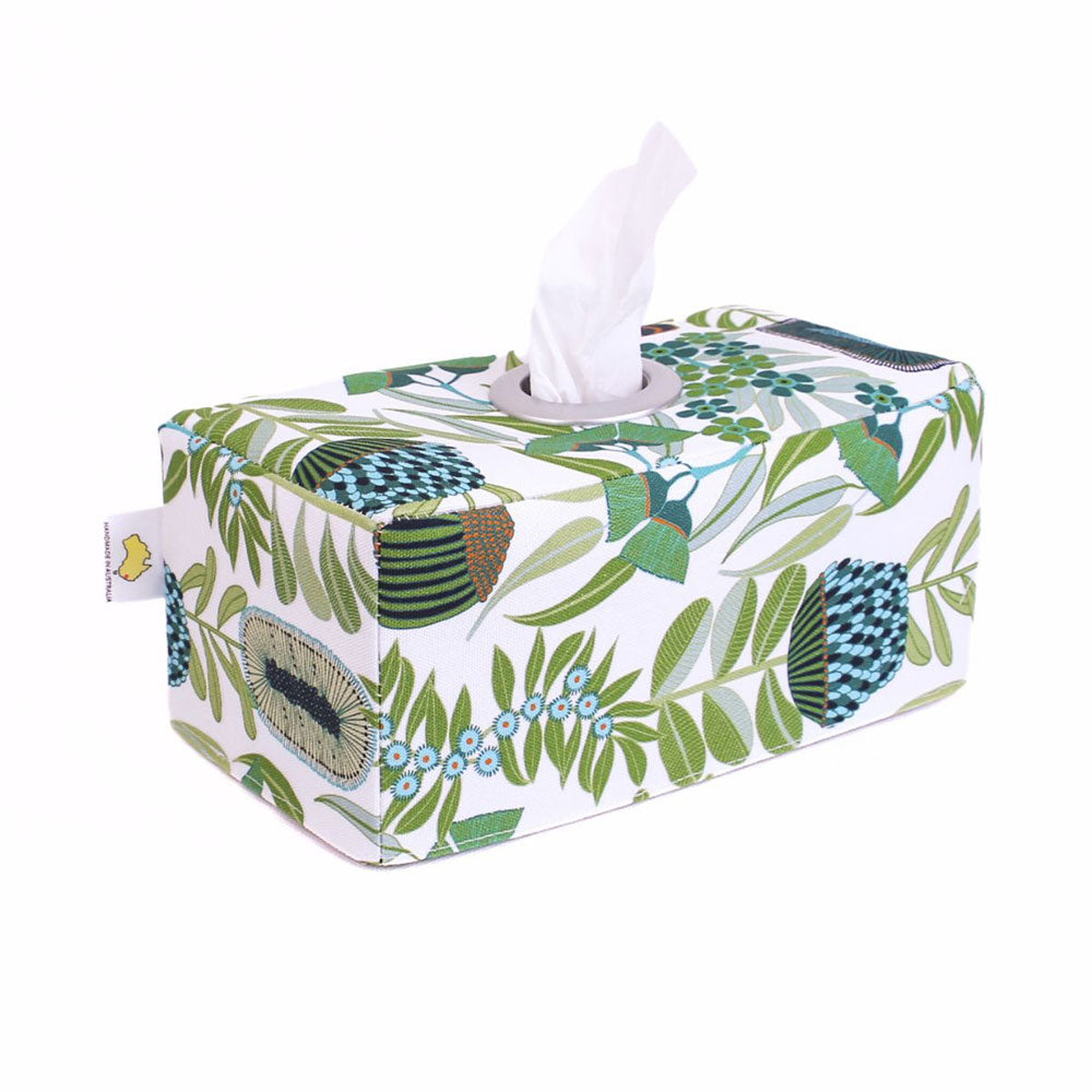 tissue-box-cover-green-native-flowers-mimi-handmade-australia