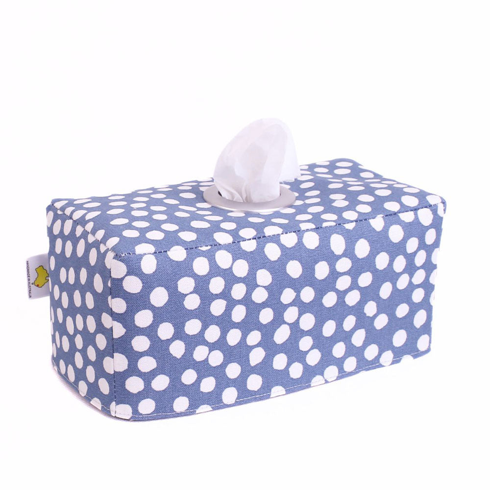 tissue-box-holder-blue-dots-mimi-handmade-australia