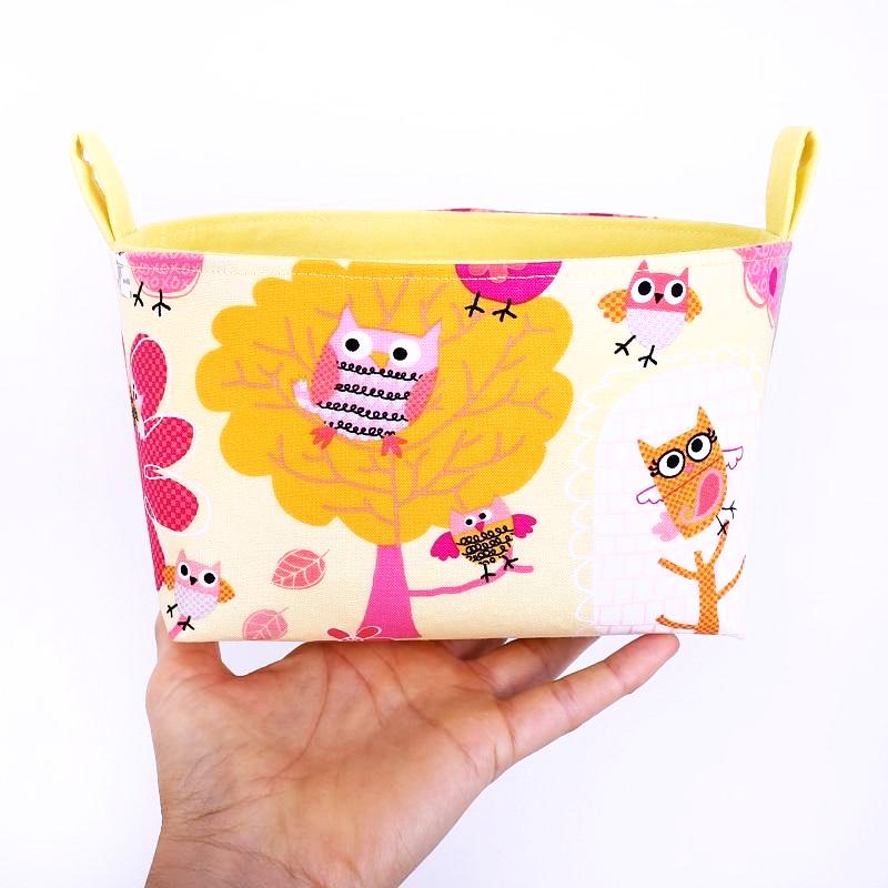 storage-basket-yellow-owl-woodland-nursery-decor