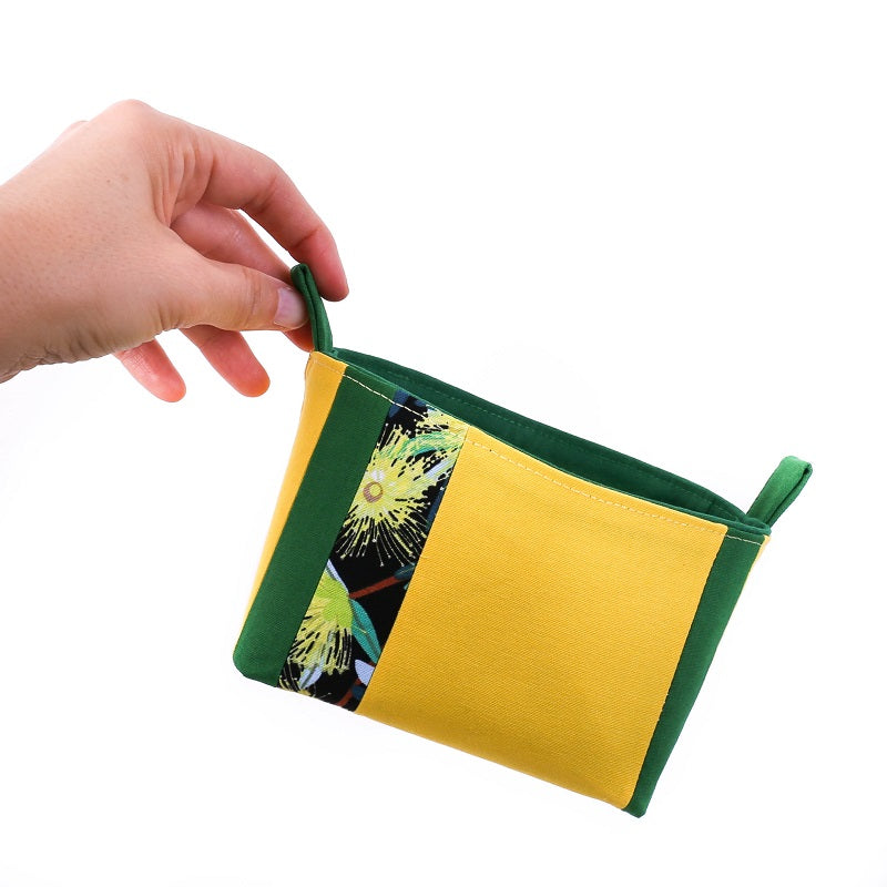 small-storage-baskets-upcycled-fabric-patchwork-green-yellow-homewares-mimi-handmade-australia