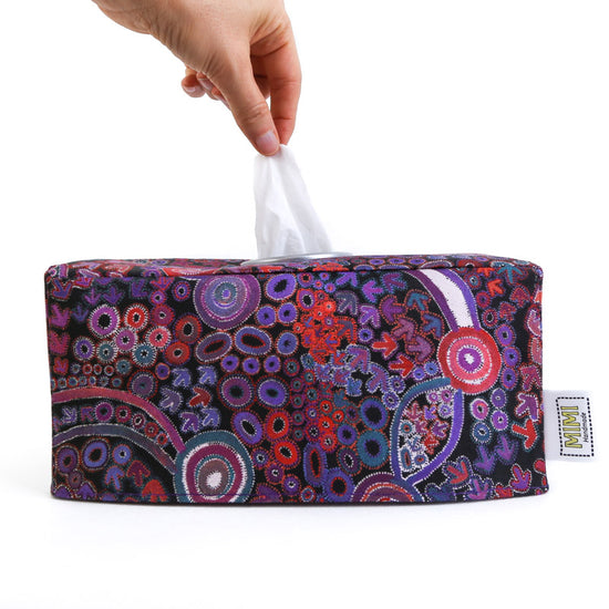 bathroom-tissue-box-cover-purple-aboriginal-art-mimi-handmade-australia