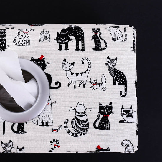 tissue-box-cover-white-black-cats-ring-opening-quirky-homewares-mimi-handmade-australia