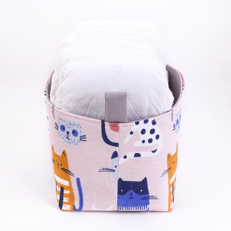 nappy-basket-pink-cat-quirky-homewares-mimi-handmade-australia