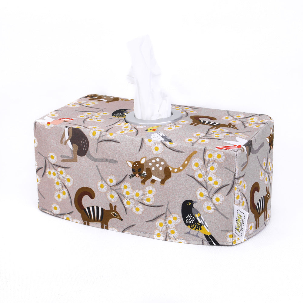 rectangular-tissue-box-cover-grey-australian-animals-australiana-homewares-mimi-handmade