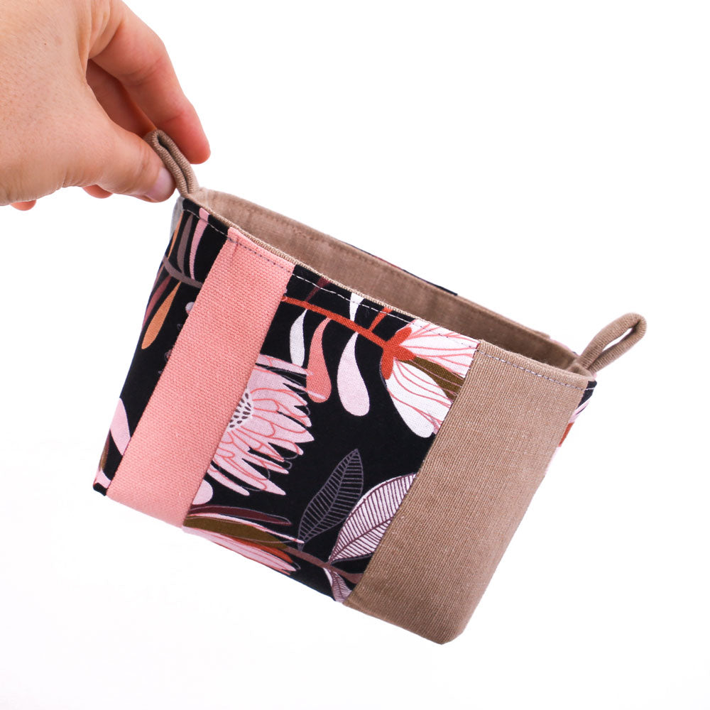 storage-basket-neutral-pink-beige-protea-flower