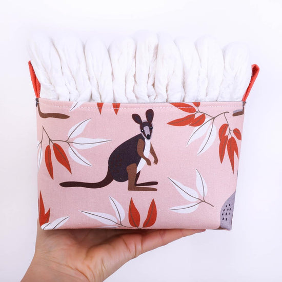 australiana-gifts-kangaroo-storage-basket-pink-mimi-handmade-australia