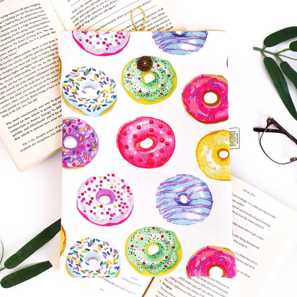book-sleeve-doughnut-print-mimi-handmade-australia