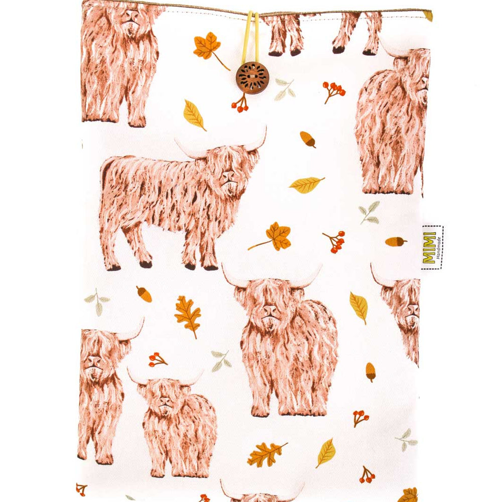 book-sleeve-ipad-highland-cows-print-mimi-handmade-australia