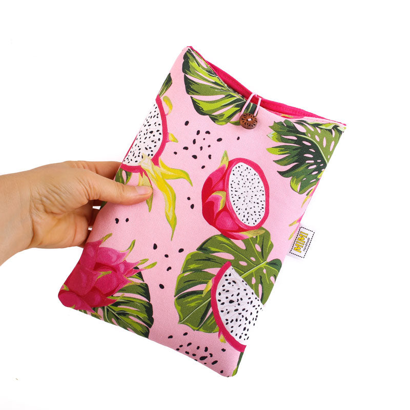 book-sleeve-pink-dragon-fruit-pattern