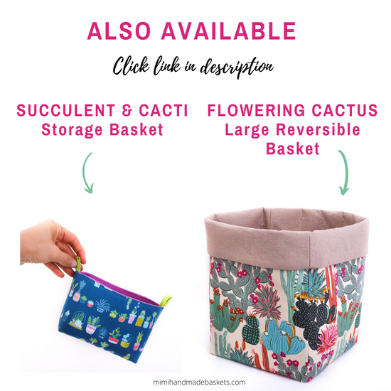 Load image into Gallery viewer, storage-baskets-large-small-flowering-cactus-print
