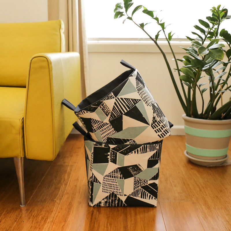 cube-storage-baskets-living-room-black-geometric-mimi-handmade-australia