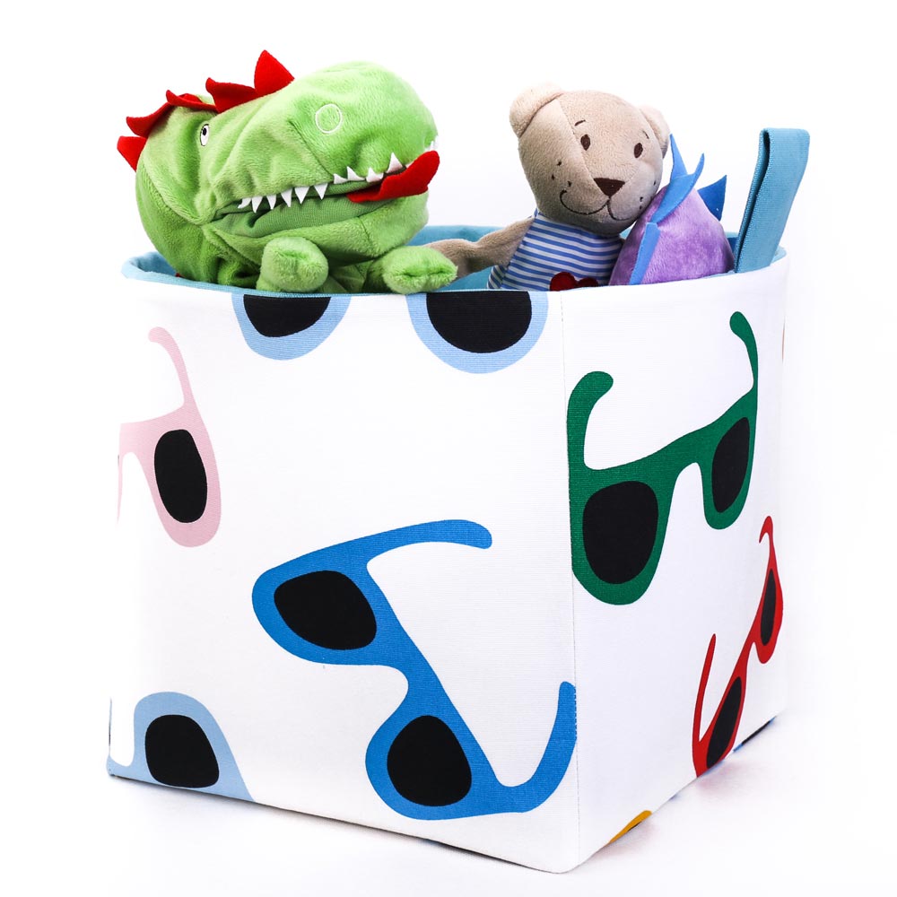 cube-storage-boxes-for-kids-sunglasses-print-colourful-homewares-mimi-handmade-australia