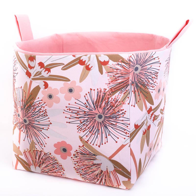 Buy Cube Storage Boxes Pink Waratah Australiana Gifts