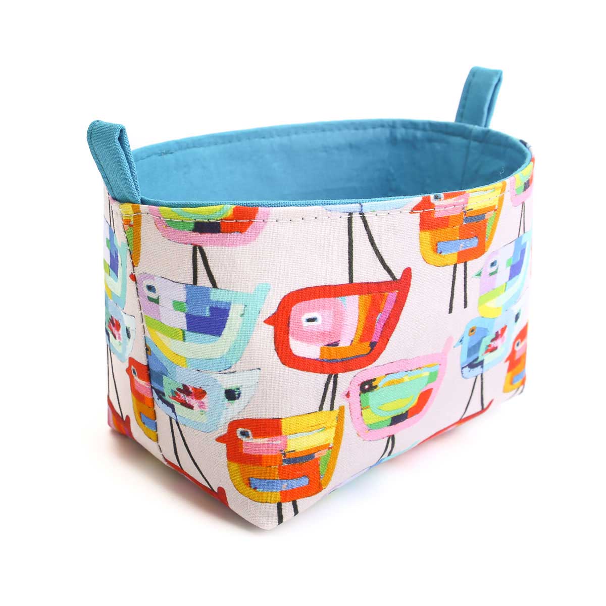 fabric-storage-basket-blue-abstract-birds-mimi-handmade
