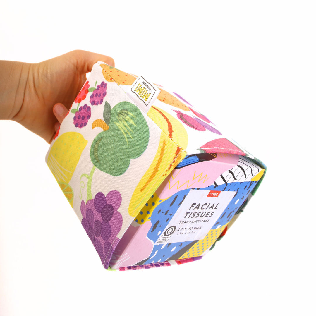 facial-tissue-box-cover-colourful-fruits-print-mimi-handmade-australia