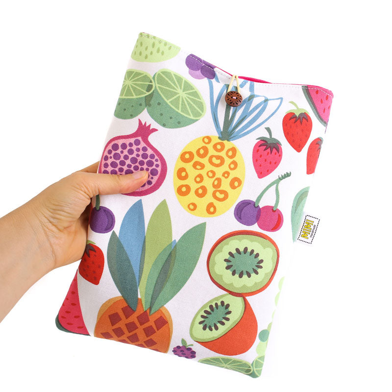 large-book-sleeve-fruit-pattern