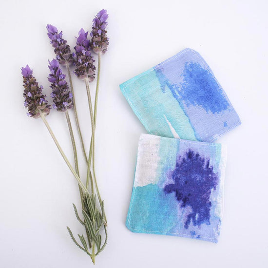 Load image into Gallery viewer, lavender-sachets-blue-watercolour-print
