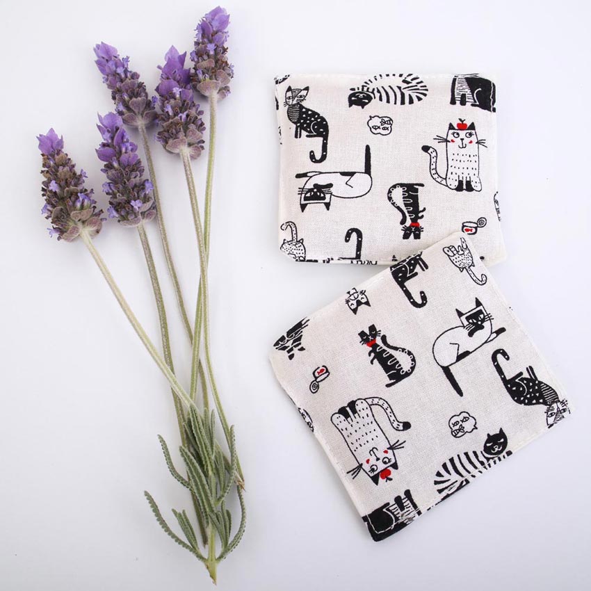 Load image into Gallery viewer, lavender-sachets-cat-print
