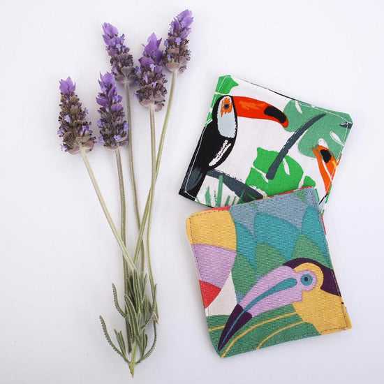 Load image into Gallery viewer, lavender-sachets-toucan-print
