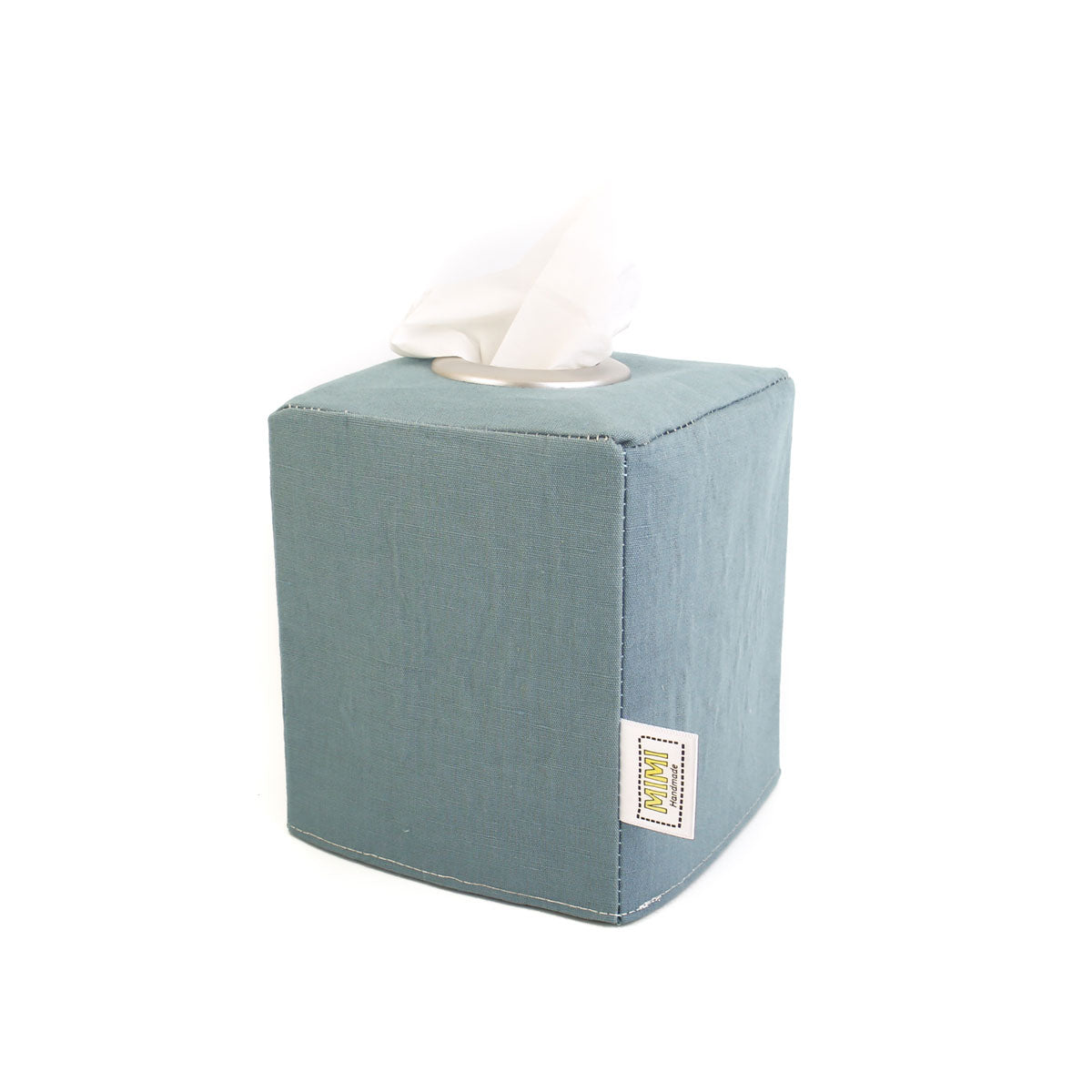 linen-tissue-box-cover-square-teal-blue-green-mimi-handmade.australia