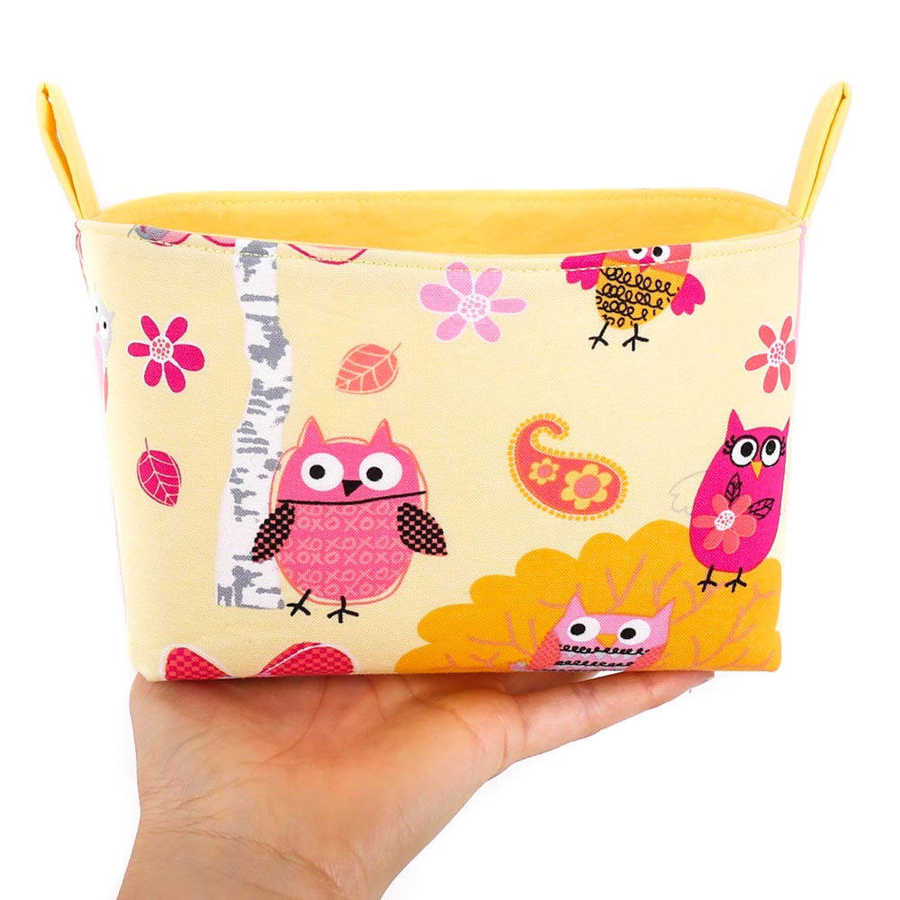 owl-basket-for-kids-yellow-woodland-animals-decor-mimi-handmade-australia
