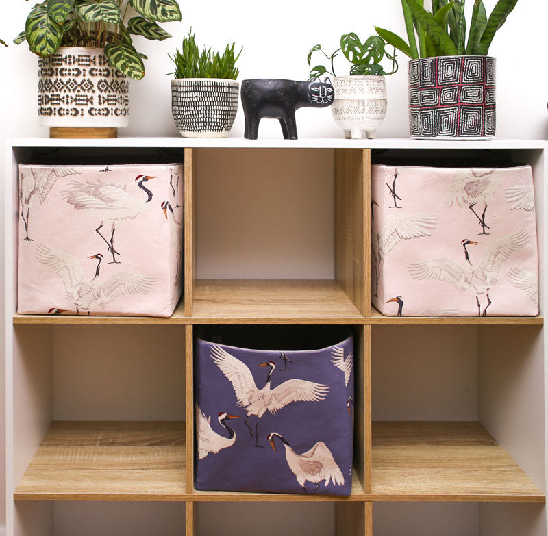 pastel-storage-baskets-for-cubes-bird-print-in-pink