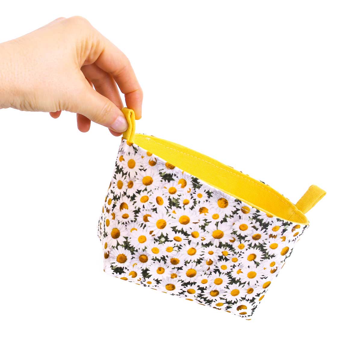 small-fabric-basket-floral-yellow-daisy-mimi-handmade-australia