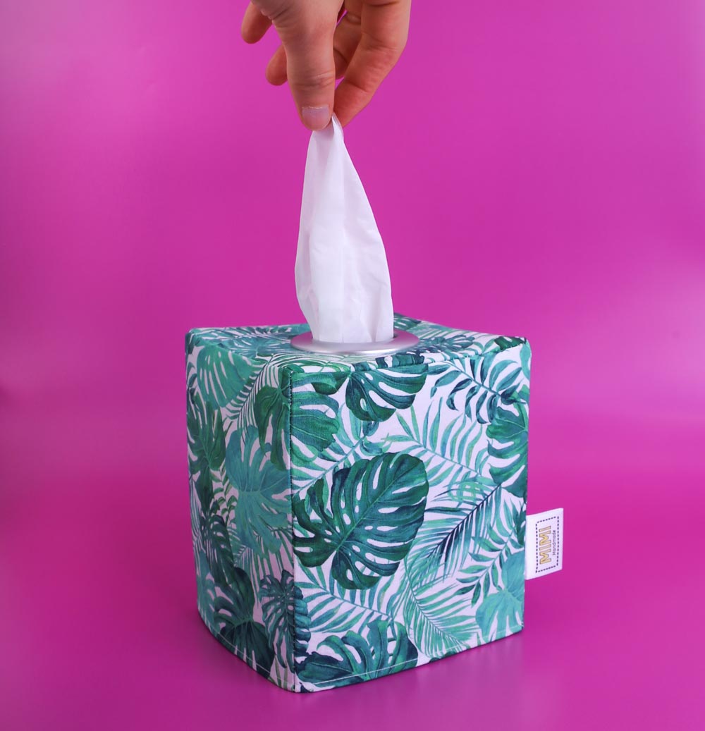 small-tissue-box-cover-monstera-leaf-tropical-homewares-mimi-handmade-australia
