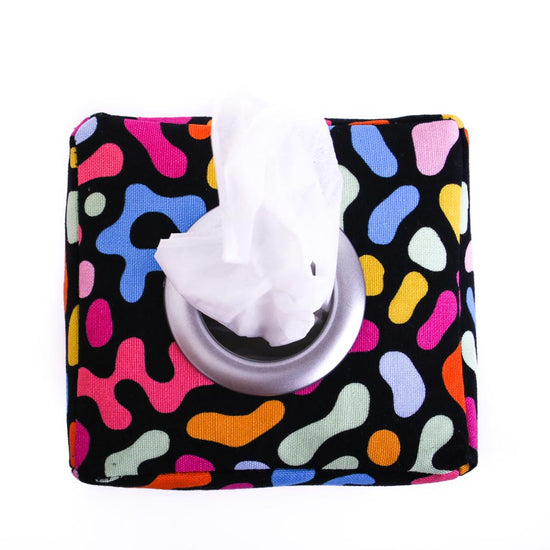 Load image into Gallery viewer, small-tissue-box-cover-ring-opening-squiggle-bright-colourful-homewares-mimi-handmade-australia
