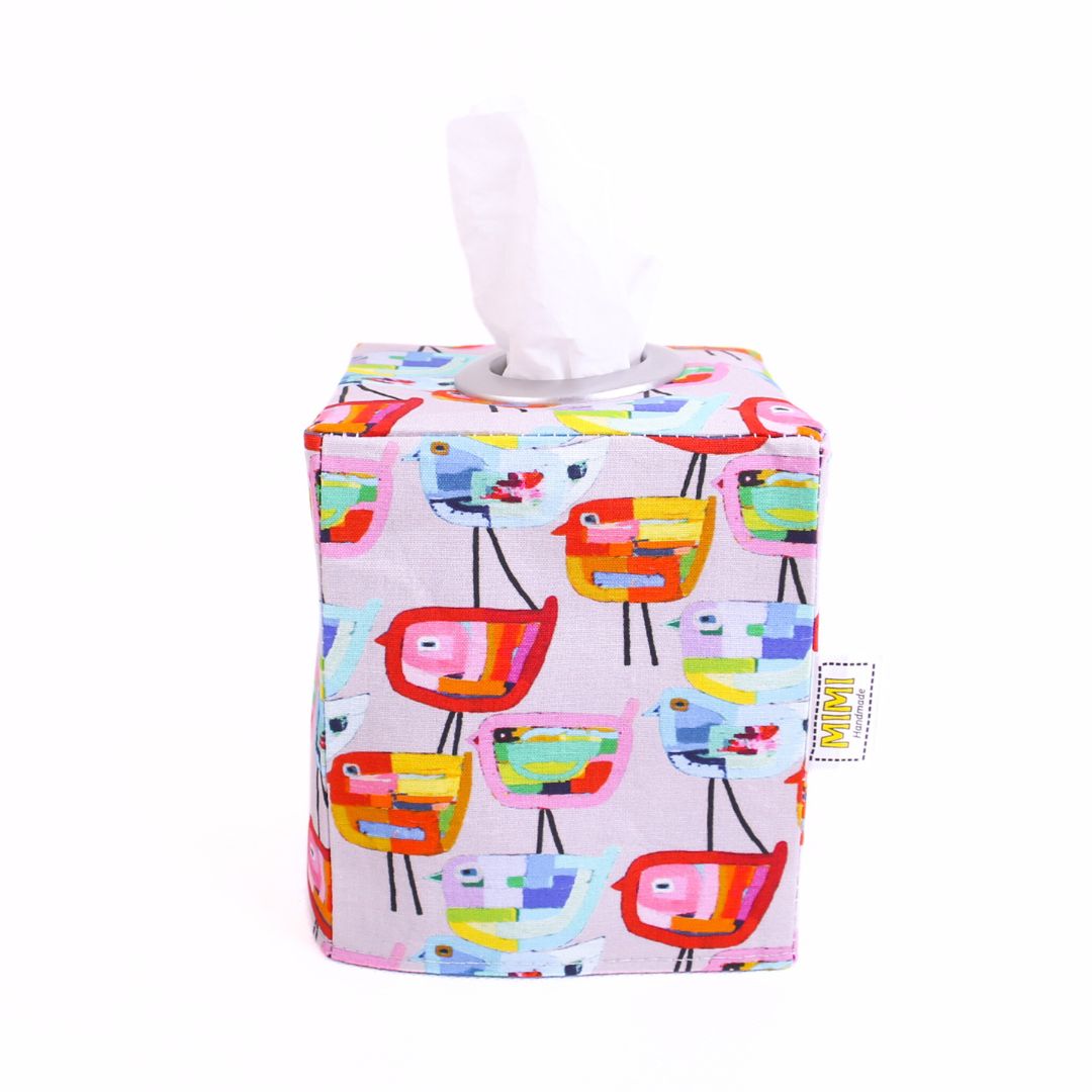 square-tissue-box-cover-colourful-abstract-bird-design-dopamine-decor-mimi-handmade-australia