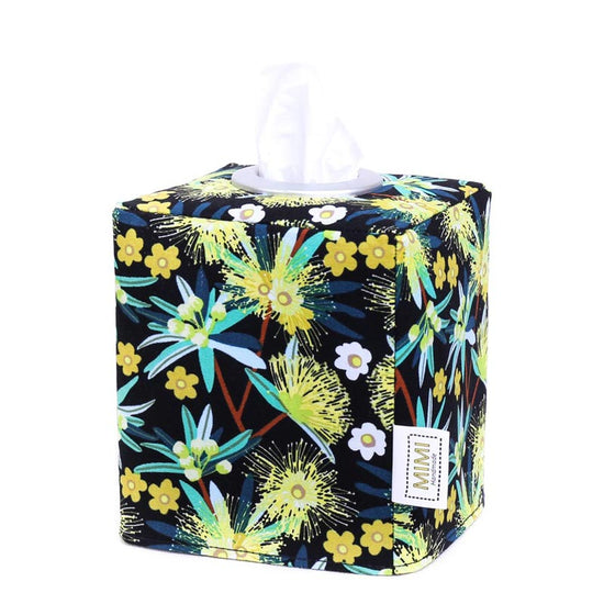 square-tissue-box-cover-yellow-flowering-gum-australiana-gifts-mimi-handmade-australia