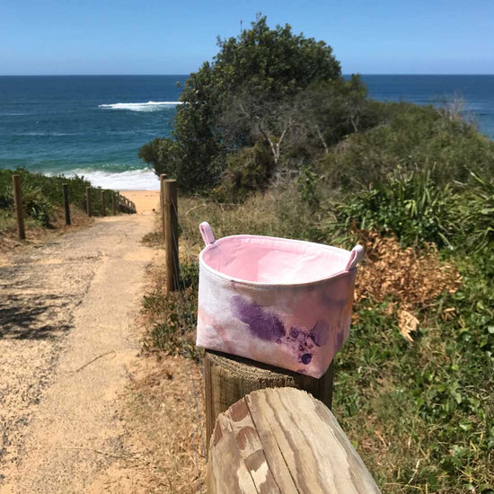 storage-basket-small-pink-watercolour-coastal-home-accessories-mimi-handmade-australia