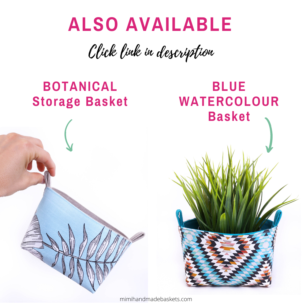 Load image into Gallery viewer, storage-baskets-blue-small-aztec-print
