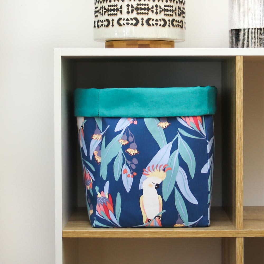 storage-baskets-for-shelves-cockatoo-australiana-gifts-mimi-handmade-australia