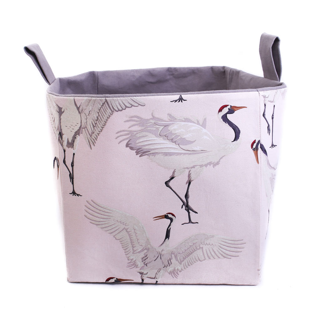 Load image into Gallery viewer, storage-boxes-for-cubes-dancing-cranes-pink
