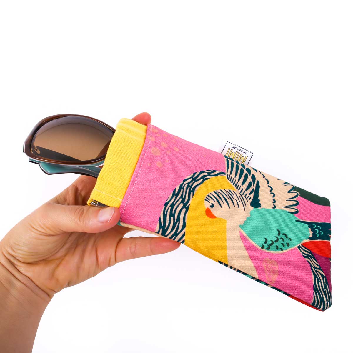 sunglasses-pouch-pink-parrot-bird-mimi-handmade-australia